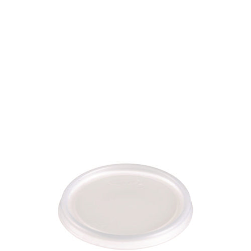 Image of SOLO® Non-Vented Cup Lids, Fits 6 oz Hot Cups/2 oz to 4 oz Food Containers, Plastic, Translucent, 1,000/Carton