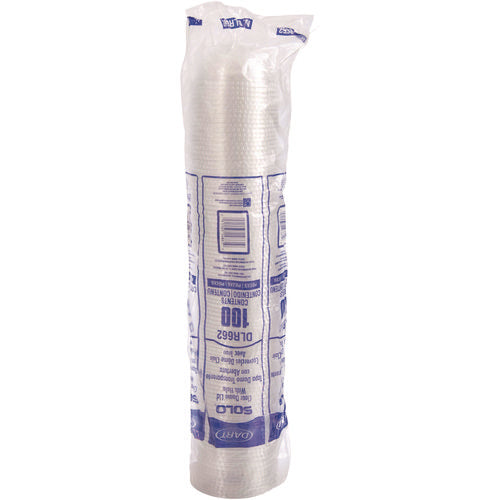 Image of SOLO® Dome-Top Cold Cup Lids, Fits 16 oz Cold Cups, Plastic, Clear, 1,000/Carton