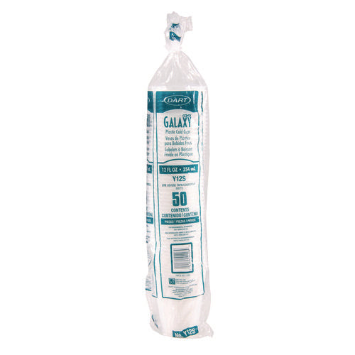 Image of Dart® High-Impact Polystyrene Squat Cold Cups, 12 oz, Plastic, Translucent, 50/Pack