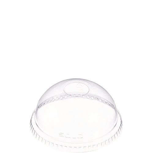 Image of SOLO® Dome-Top Cold Cup Lids, Fits 16 oz Cold Cups, Plastic, Clear, 1,000/Carton