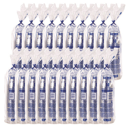 Image of SOLO® Ultra Clear PET Cups, Squat, 9 oz, Plastic, 50/Bag, 20 Bags/Carton