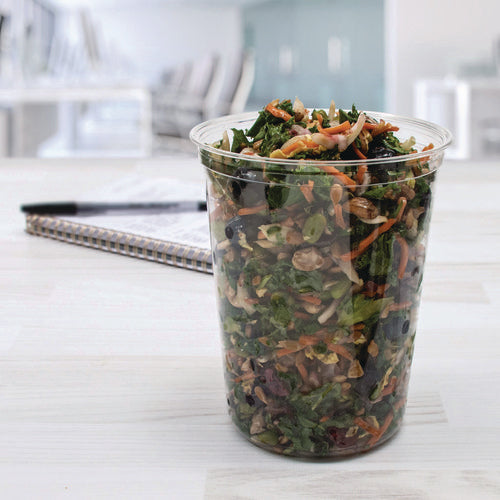 Image of Dart® Microgourmet Plastic Deli Container, 32 oz, 4.7" Diameter x 5.7" h, Clear, 500/Carton