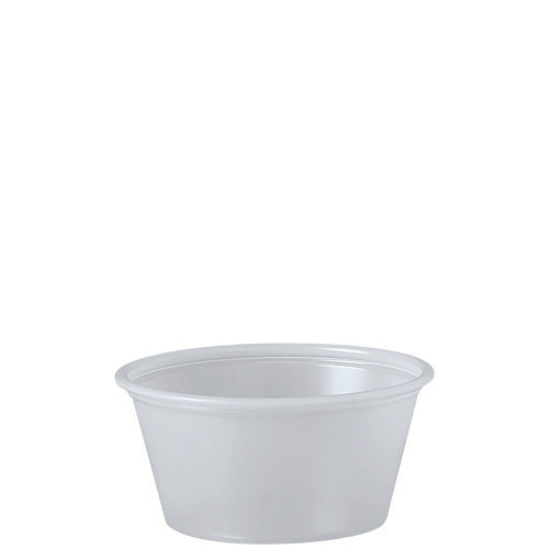 Image of Dart® Polystyrene Portion Cups, 2 oz, Plastic, Translucent, 250/Bag, 10 Bags/Carton