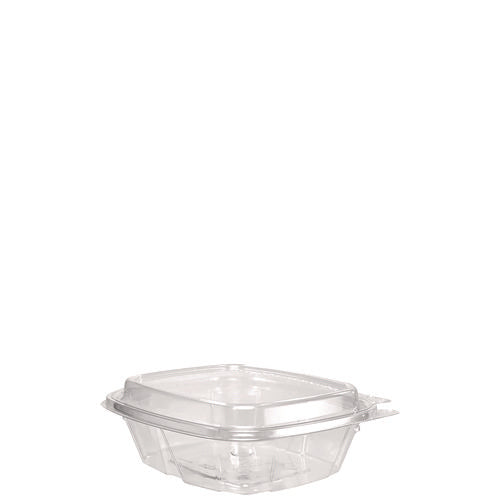 Image of Dart® ClearPac SafeSeal Tamper-Resistant/Evident Containers, Domed Lid, 8 oz, Clear, Plastic, 100/Bag, 2 Bags/Carton