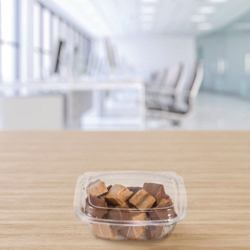 Image of Dart® ClearPac SafeSeal Tamper-Resistant/Evident Containers, Domed Lid, 8 oz, Clear, Plastic, 100/Bag, 2 Bags/Carton