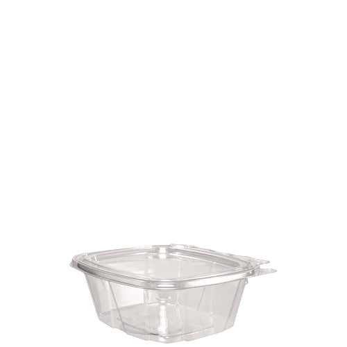 Image of Dart® ClearPac SafeSeal Tamper-Resistant/Evident Containers, Flat Lid, 16 oz, Clear, Plastic, 100/Bag, 2 Bags/Carton