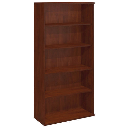 Image of Bush® Series C Collection Bookcase, Five-Shelf, 35.63w x 15.38d x 72.78h, Hansen Cherry