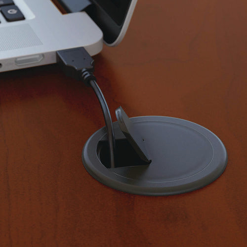 Image of Bush® Series C Collection Desk Shell, 71.13" X 29.38" X 29.88", Hansen Cherry/graphite Gray