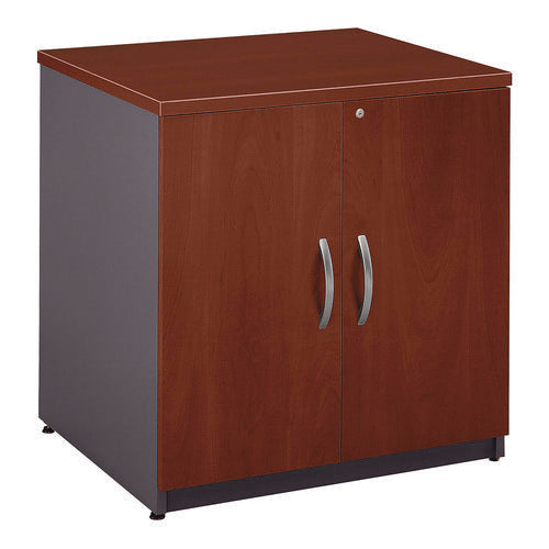 Image of Bush® Series C Collection 30W Storage Cabinet, Graphite Gray/Hansen Cherry