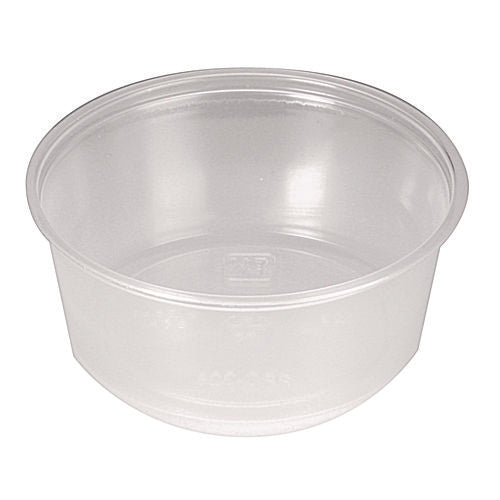 Image of Fabri-Kal® Portion Cups, 3.25 oz, Plastic, Translucent, 125/Sleeve, 20 Sleeve/Carton