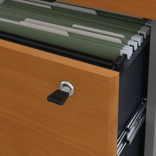 Image of Bush® Series C Lateral File, 2 Legal/letter/a4/a5-Size File Drawers, Natural Cherry/graphite Gray, 35.75" X 23.38" X 29.88"