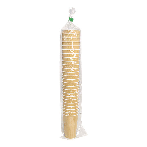Image of Karat® Ripple Hot Cups, 20 oz, Paper, Kraft/White, 500/Carton