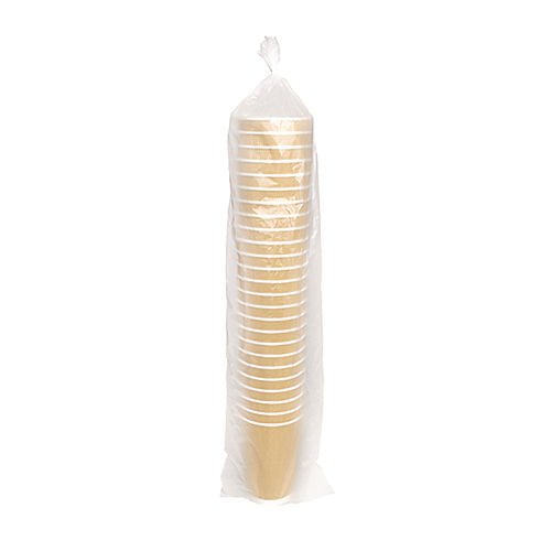 Image of Karat® Ripple Hot Cups, 16 oz, Paper, Kraft/White, 500/Carton