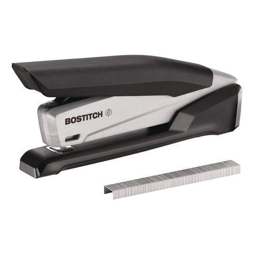Image of Bostitch® InPower One-Finger Eco-Friendly Desktop Stapler, 25-Sheet Capacity, Black/Gray