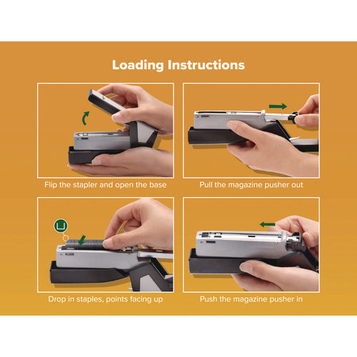 Image of Bostitch® InJoy One-Finger 3-in-1 Eco-Friendly Compact Stapler, 20-Sheet Capacity, Black