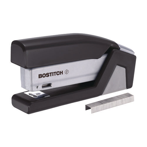 Image of Bostitch® InJoy One-Finger 3-in-1 Eco-Friendly Compact Stapler, 20-Sheet Capacity, Black