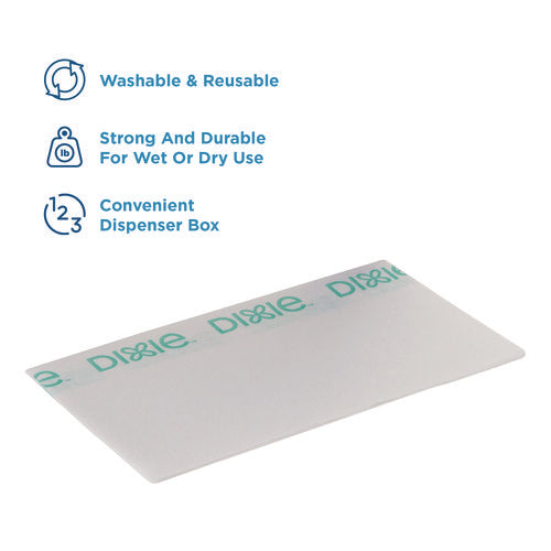 Image of Dixie® H700 Disposable Foodservice Towel, 13 x 24, Unscented, Green/White, 150/Carton