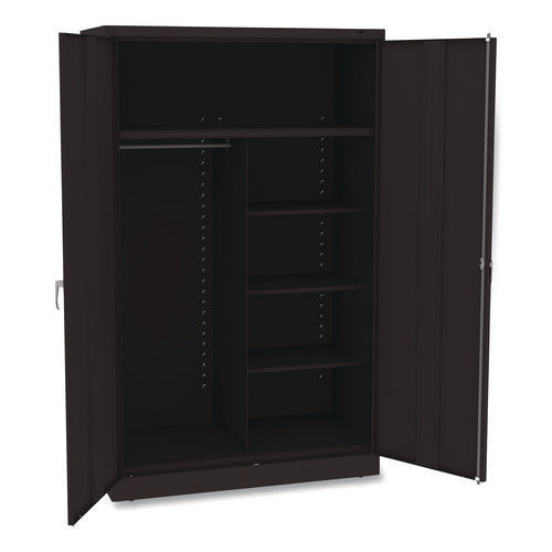 Image of Tennsco Jumbo Combination Steel Storage Cabinet, 48w X 24d X 78h, Black