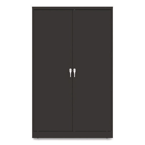 Image of Tennsco Jumbo Combination Steel Storage Cabinet, 48w X 24d X 78h, Black