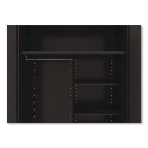 Image of Tennsco Jumbo Combination Steel Storage Cabinet, 48w X 24d X 78h, Black