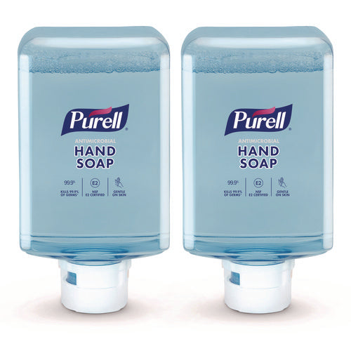 Image of PURELL® Antimicrobial Foaming Hand Soap Refill, For ES10 Dispensers, Fragrance-Free, 1,200 mL, 2/Carton