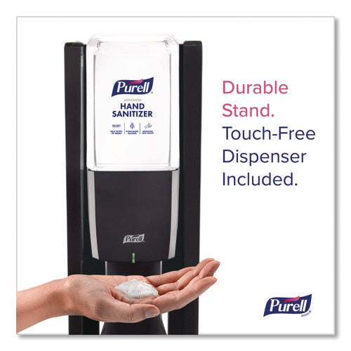 Image of PURELL® ES10 Dispenser Floor Stand with Automatic Hand Sanitizer Dispenser, 15.56 x 11.75 x 51.82, Graphite
