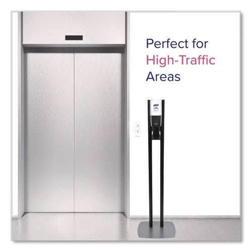Image of PURELL® ES10 Dispenser Floor Stand with Automatic Hand Sanitizer Dispenser, 15.56 x 11.75 x 51.82, Graphite