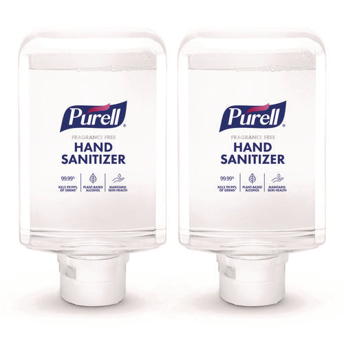 Image of PURELL® Advanced Hand Sanitizer Fragrance Free Foam, For ES10 Automatic Dispensers, 1,200 mL Refill, Fragrance Free, 2/Carton