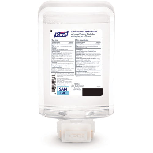 Image of PURELL® Advanced Hand Sanitizer Foam, Refill for PURELL ES10 Automatic Hand Sanitizer Dispenser, 1,200 mL, Citrus Scent, 2/Carton