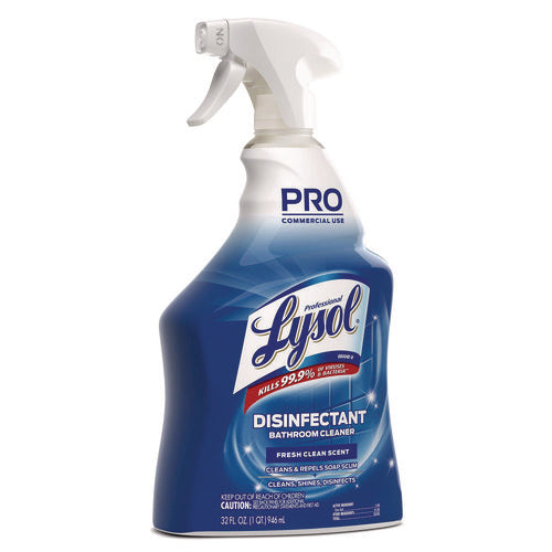 Image of Professional LYSOL® Brand Disinfectant Bathroom Cleaner, 32 Oz Spray Bottle, 12/carton