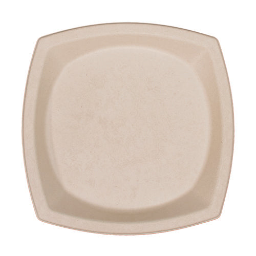 Image of Dart® Compostable Molded Fiber Dinnerware, ProPlanet Seal, Plate, 10 x 10, Tan, 125/Pack