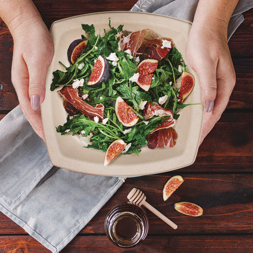 Image of Dart® Compostable Molded Fiber Dinnerware, ProPlanet Seal, Plate, Paper, 8.25 x 8.25, Tan, 125/Pack