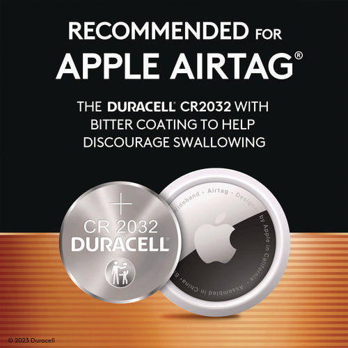 Image of Duracell® Lithium Coin Batteries With Bitterant, 2032, 6/Box