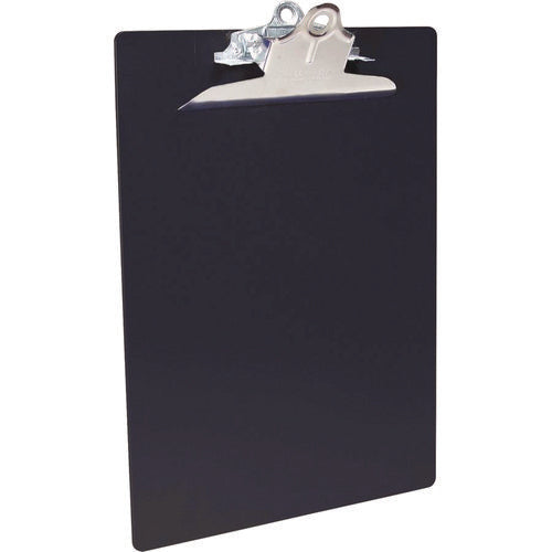 Image of Saunders Recycled Plastic Clipboard with Ruler Edge, 1" Clip Capacity, Holds 8.5 x 11 Sheets, Black