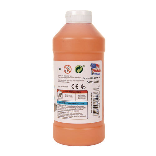 Image of Crayola® Washable Paint, Orange, 16 Oz Bottle