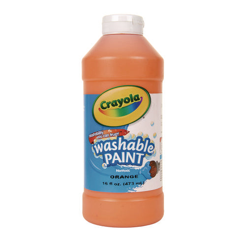 Image of Crayola® Washable Paint, Orange, 16 Oz Bottle