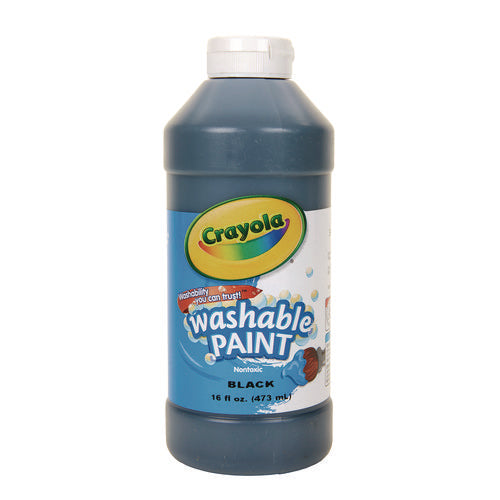 Image of Crayola® Washable Paint, Black, 16 Oz Bottle