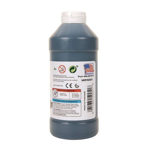 Image of Crayola® Washable Paint, Black, 16 Oz Bottle