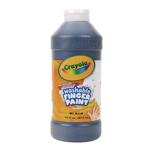 Image of Crayola® Washable Fingerpaint, Black, 16 Oz Bottle