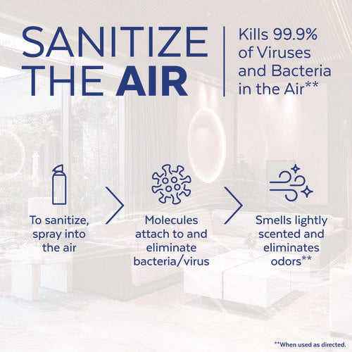 Image of LYSOL® Brand Air Sanitizer Spray, Light Breeze Scent, 10 oz Aerosol Can, 6/Carton