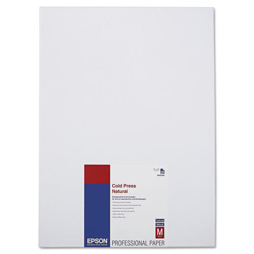 Image of Epson® Cold Press Fine Art Paper, 21 Mil, 13 X 19, Textured Matte Natural, 25/pack