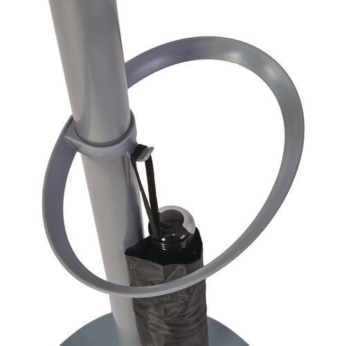 Image of Alba Festival Coat Stand with Umbrella Holder, Five Knobs, 13.97 x 14 x 73.62, Gray