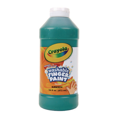 Image of Crayola® Washable Fingerpaint, Green, 16 Oz Bottle