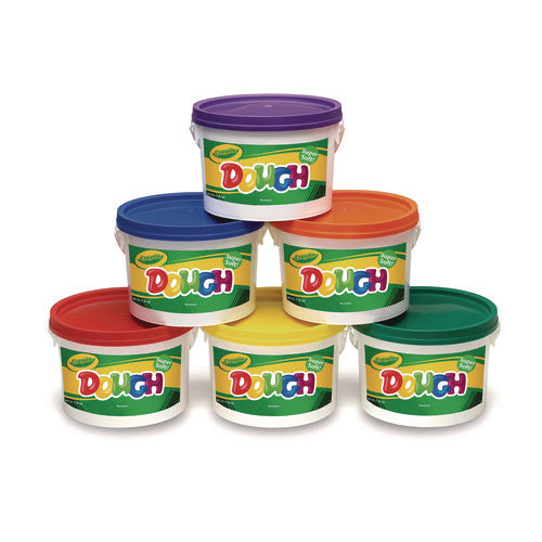 Image of Crayola® Modeling Dough Bucket, 3 Lbs, Assorted Colors, 6 Buckets/set