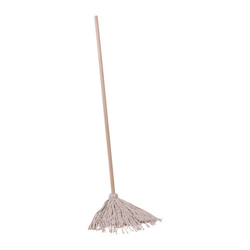 Image of Boardwalk® Handle/Deck Mops, #20 White Cotton Head, 54" Natural Wood Handle