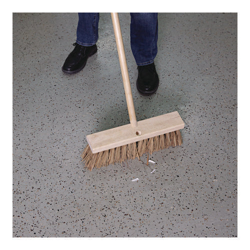 Image of Boardwalk® Tapered End Broom Handle, Lacquered Hardwood, 1.13" dia x 54", Natural