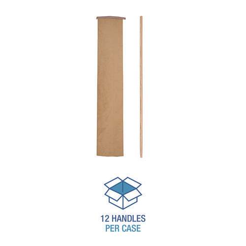 Image of Boardwalk® Tapered End Broom Handle, Lacquered Hardwood, 1.13" dia x 54", Natural