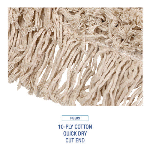 Image of Boardwalk® Mop Head, Dust, Cotton, 48 X 3, White
