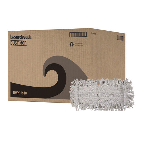 Image of Boardwalk® Disposable Dust Mop Head, Cotton, 18w X 5d
