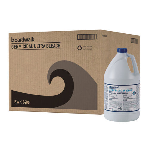 Image of Boardwalk® Germicidal Ultra Bleach, 6% Sodium Hypochlorite, 1 gal Bottle, 6/Carton